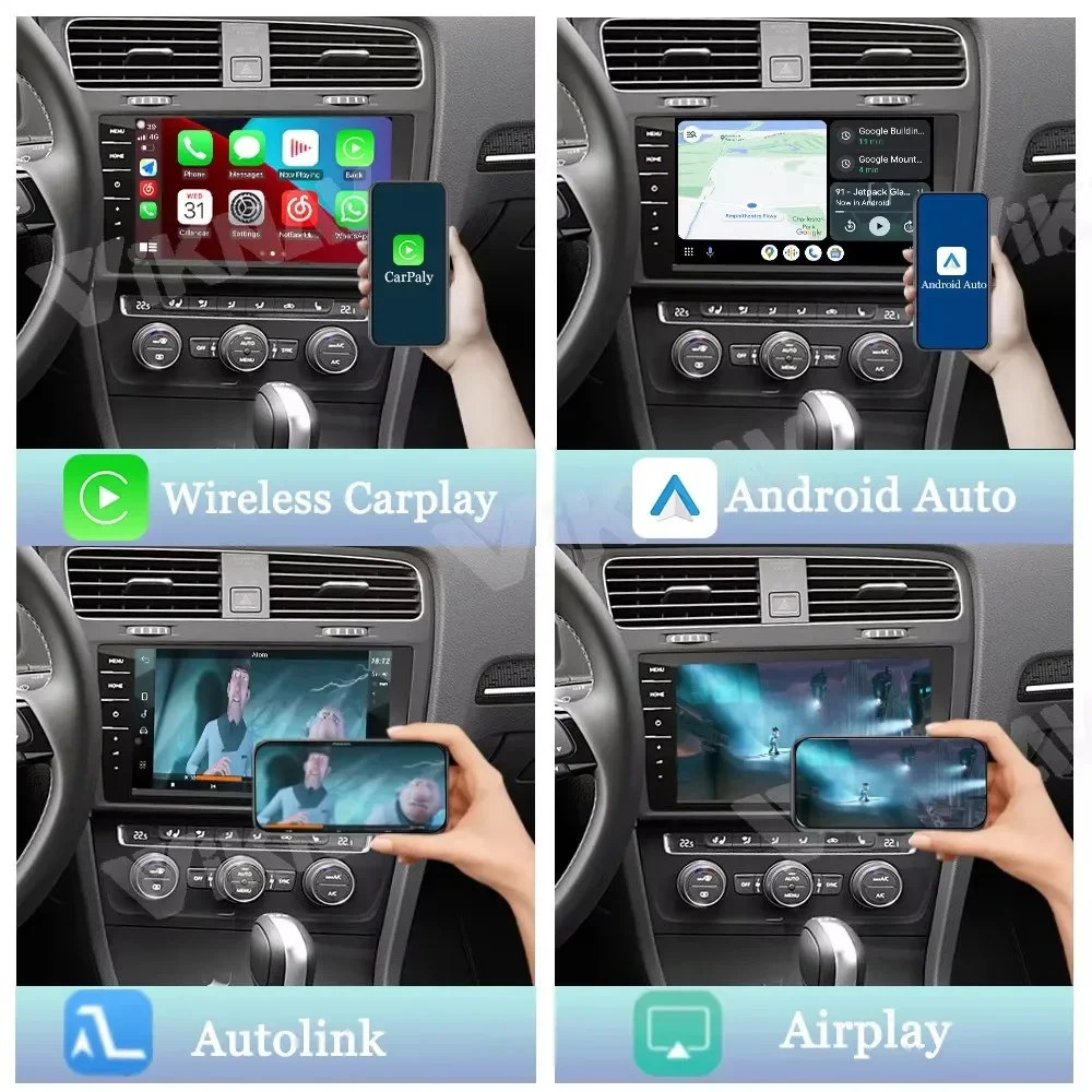 

Для Volkswagen Golf, Magotan, Tiguan: Мультимедийный проигрыватель с сенсорным экраном, интерфейс CarPlay и Android Auto, декодер-бокс для обновления системы, стереосистема