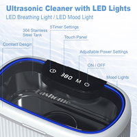 High Frequency 45kHz Jewelry Ultrasonic Cleaner With Digital Timer 550ML Auto-Off Cleaning Machine For Glasses Watches Rings