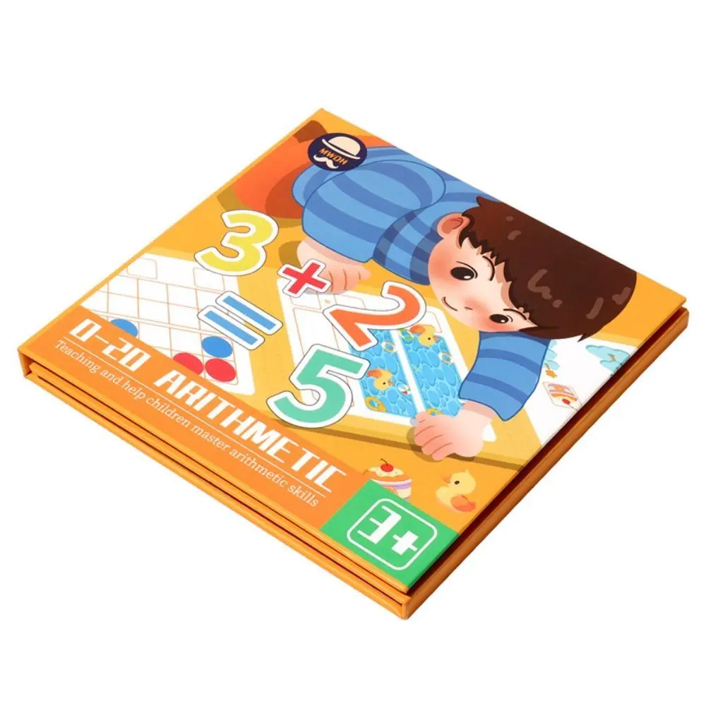 Brinquedos educativos magnéticos de matemática, livro colorido, auxiliares de ensino, subtração, adição, aritmética de 0 a 20 brinquedos
