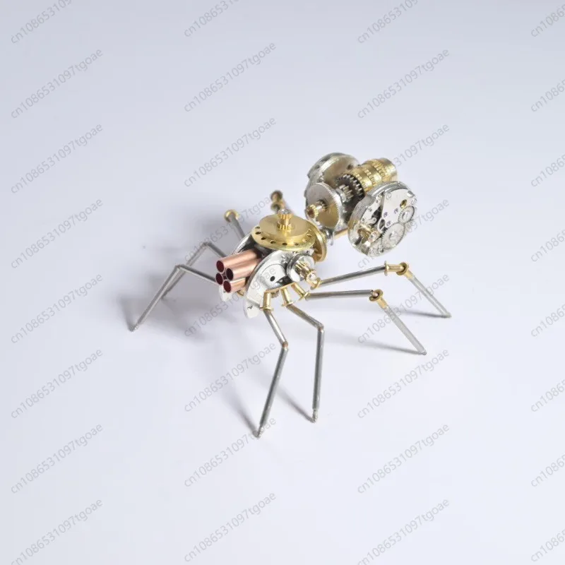 Steampunk Full Metal Mechanical Spider Handmade Desktop Ornament Gift