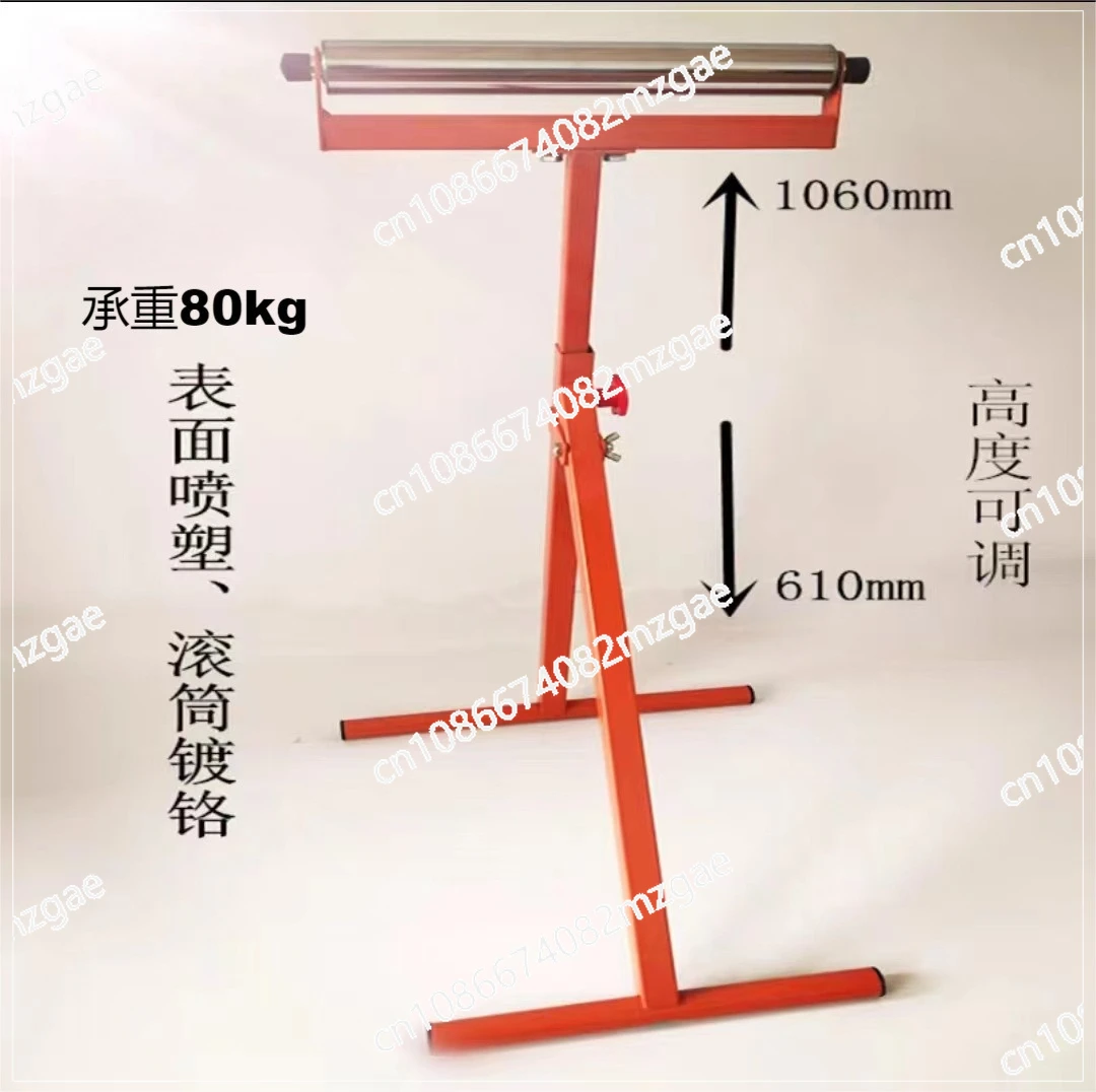 Unpowered roller conveyor, woodworking receiving rack, feeding rack, miter saw chainsaw planer support frame