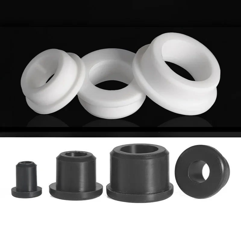 1~20 Pcs Round Hollow Silicone Rubber Grommet 3.3mm~113.6mm Wire Cable Wiring Protect Bushes O-rings Sealed Gasket Hole Plug