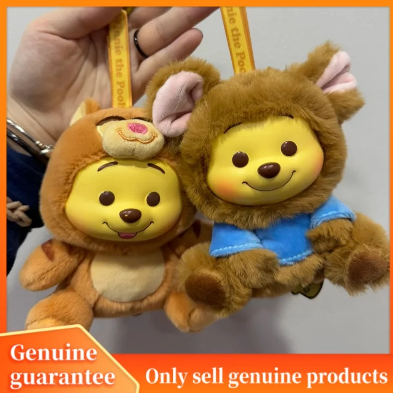 New Genuine Miniso Winnie The Pooh Naughty Party Blind Box Action Figure Pendant Doll Decor KeyChain Birthday Girl Kids Gift Toy