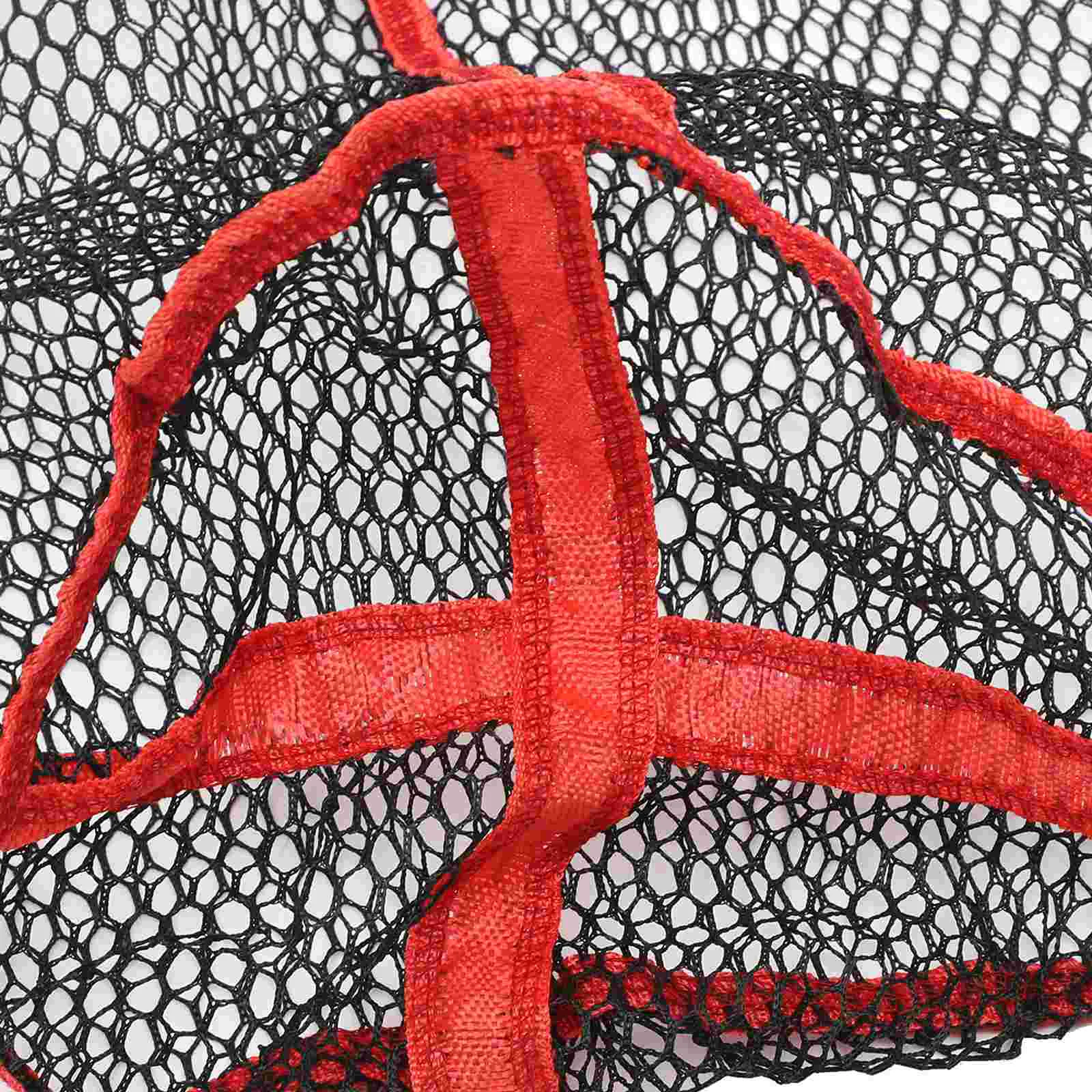 Folding Fish Basket Drawstring Fishing Pouch Net Ground Insert Replacements Bait Bucket Storage Portable Cage