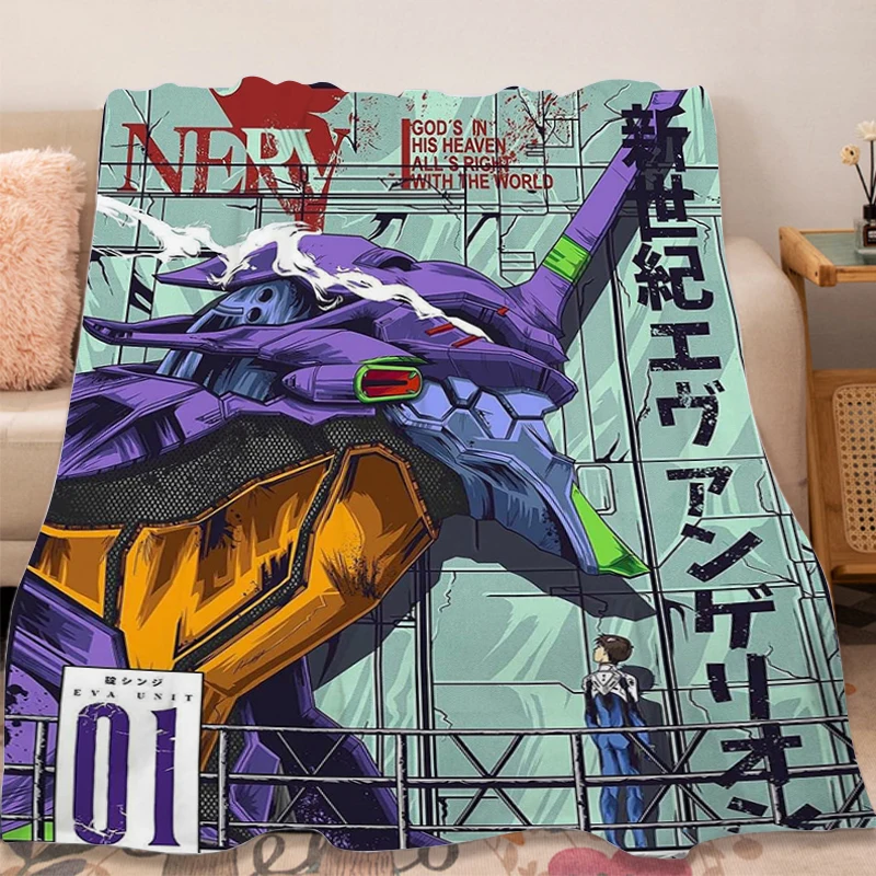 Sofa Blankets A-Evangelions Winter Camping Blanket Fluffy Soft Blankets Microfiber Bedding Warm Knee Bed Fleece Custom Blanket