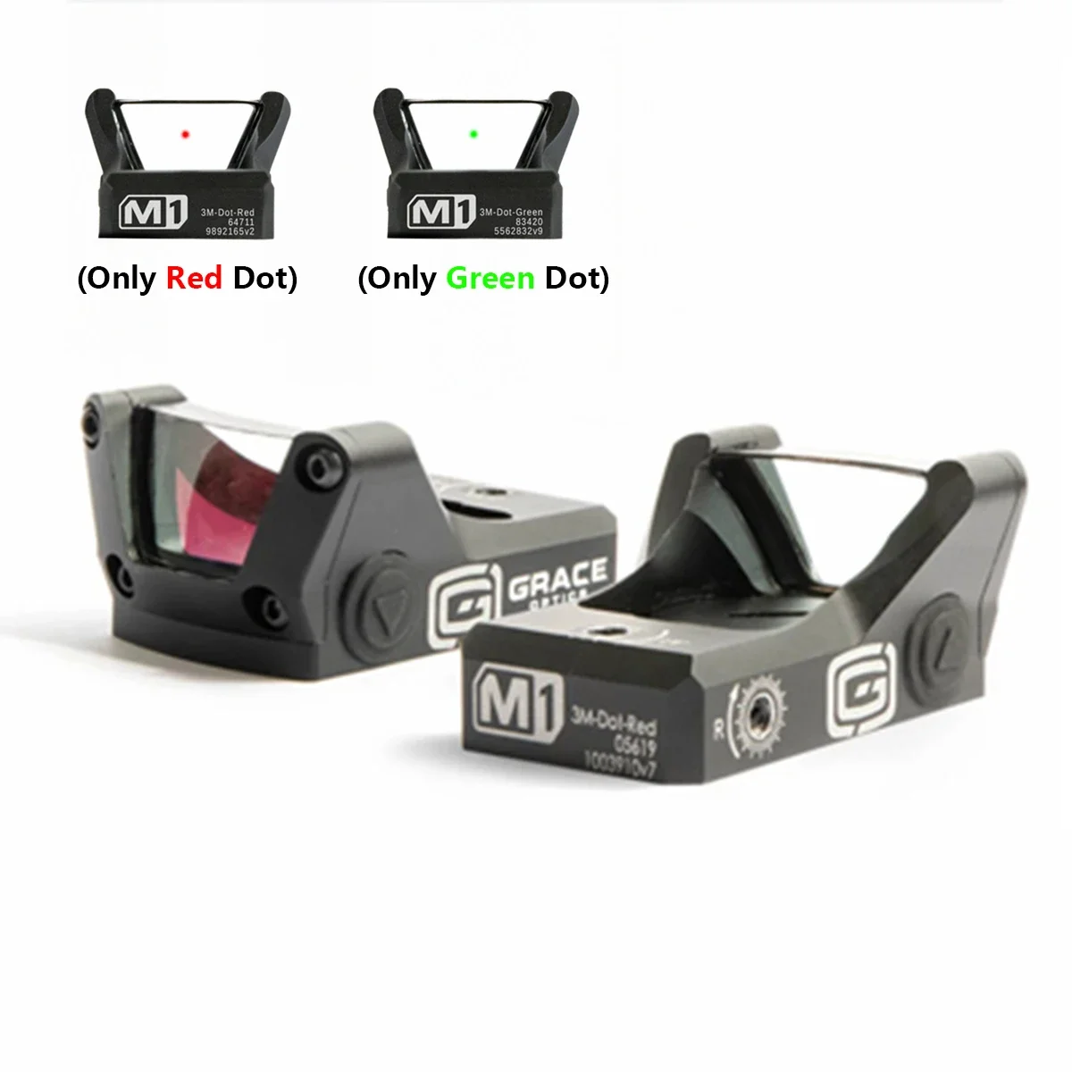 GRACE M1 Open 3MOA Green Or Red Dots Sight Full Original Marking Optics Riflescopes With 20mm Rail Universal For Glock Mount