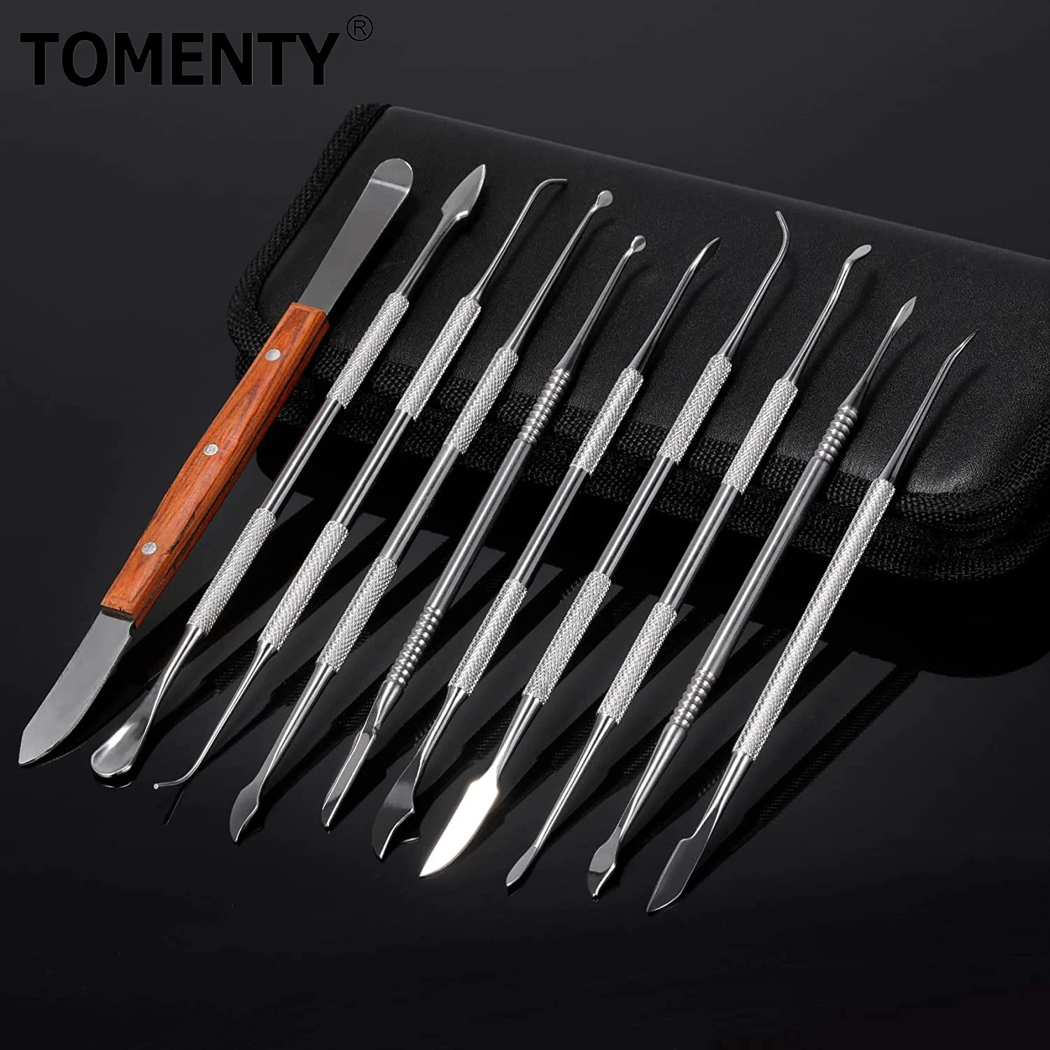 10Pcs/set Stainless Steel Dental Tools Mouth Mirror Probe Tartar Protector Tartar Tools Dentist Tool Set Decalcification