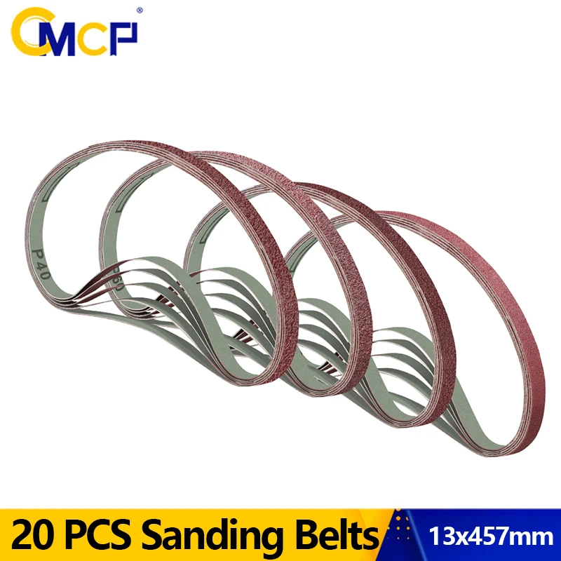 CMCP 5 قطعة 10x330 مللي متر أحزمة الصنفرة تلميع أحزمة جلخ 40 60 80 100 120 180 240 320 حصى لحزام ساندر الخشب المعادن طحن #1