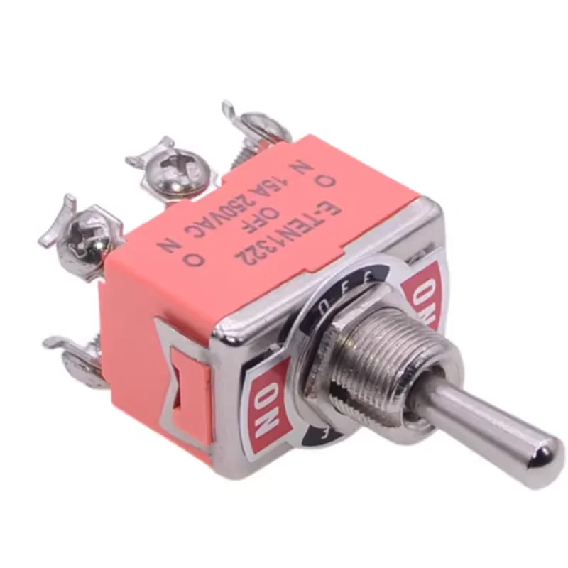 1pcs E-TEN1322 6 PIN ON-OFF-ON Miniature Toggle Switch 15A 250V