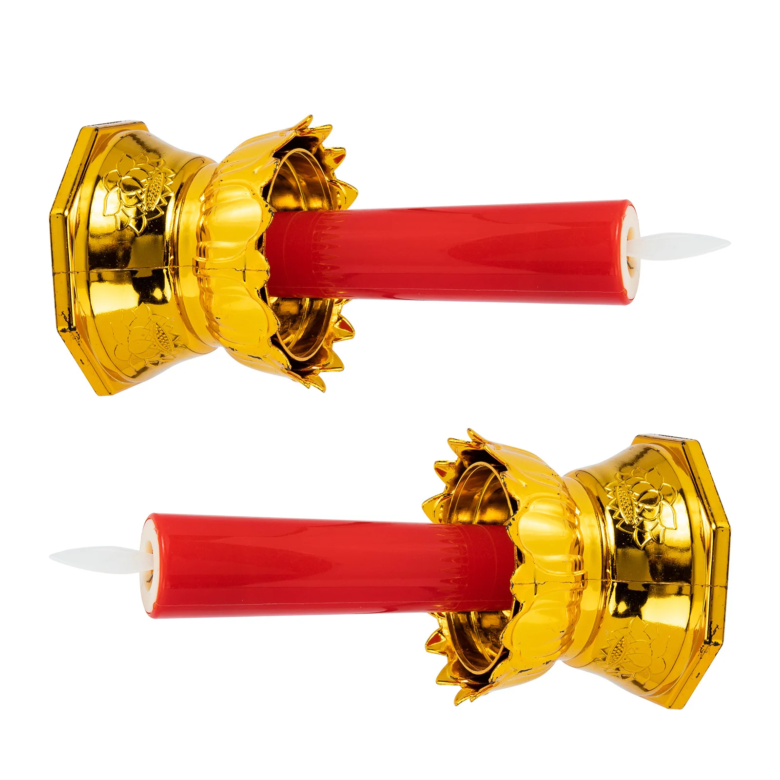 2Pcs LED Electronic Lights Smooth Safe Plastic Material for Home Decoration Buddha Lamp Lotus Light Fake Lamp