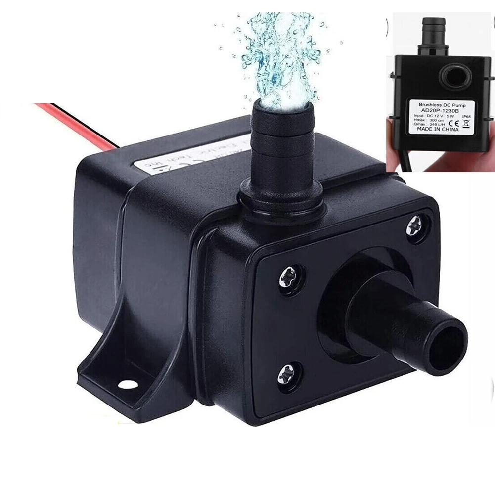 ブラケットウォーターポンプ自吸ポンプインテリジェント低ノイズ低消費 12V 5W 240L/H RV キャラバン電子回路
