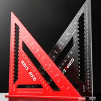 7/12 Inch Thickened 45/90 Degree Angle Ruler Aluminum Alloy Woodworking Triangle Ruler High Precision Carpentry measuring Tools