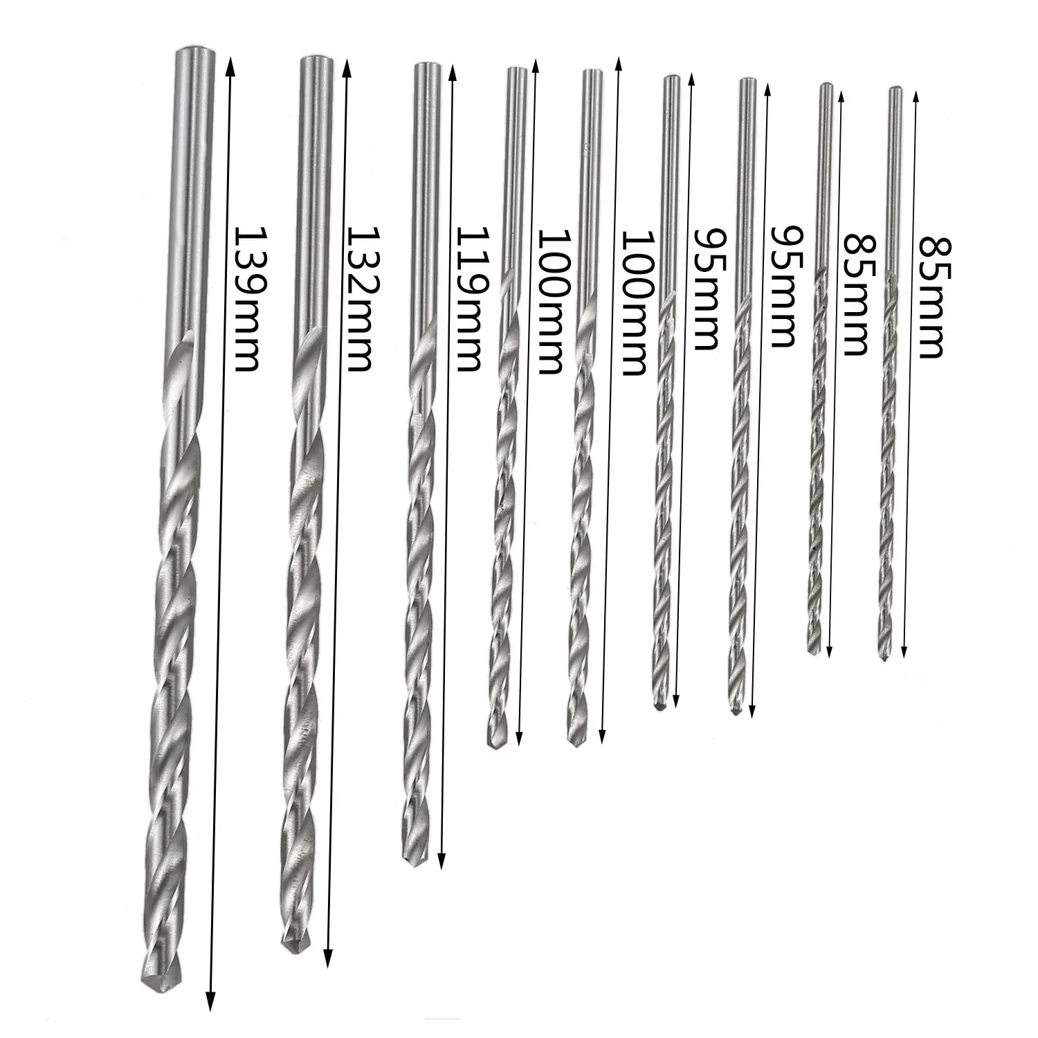 A34R EXTRA LONG HSS DRILL BITS 2Mm 2.5Mm 3Mm 4Mm 5Mm 6Mm SET