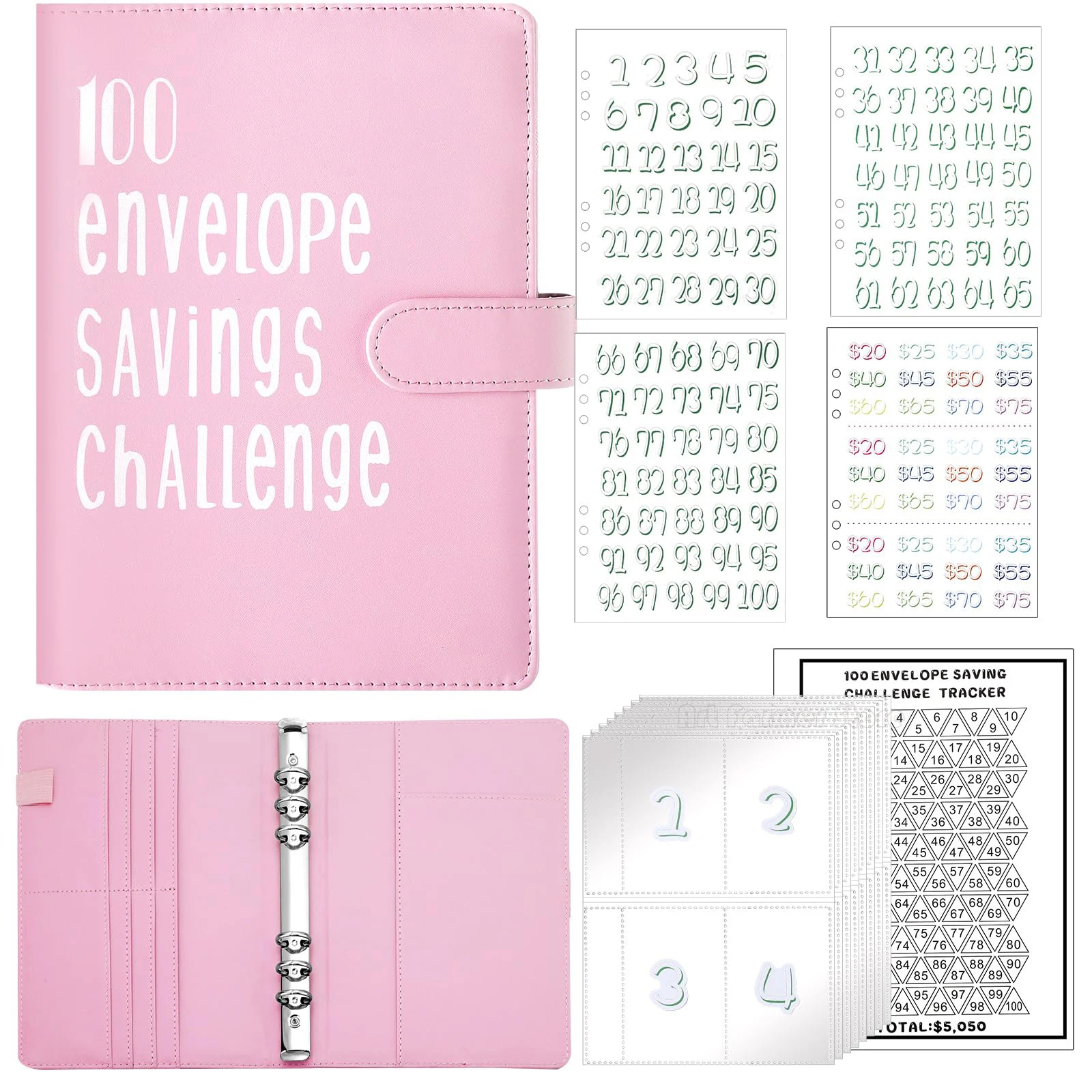 100 Envelope Challenge Binder Expense Sheets For Budgeting And Saving Money Funny Couples Challenge Event Notepads