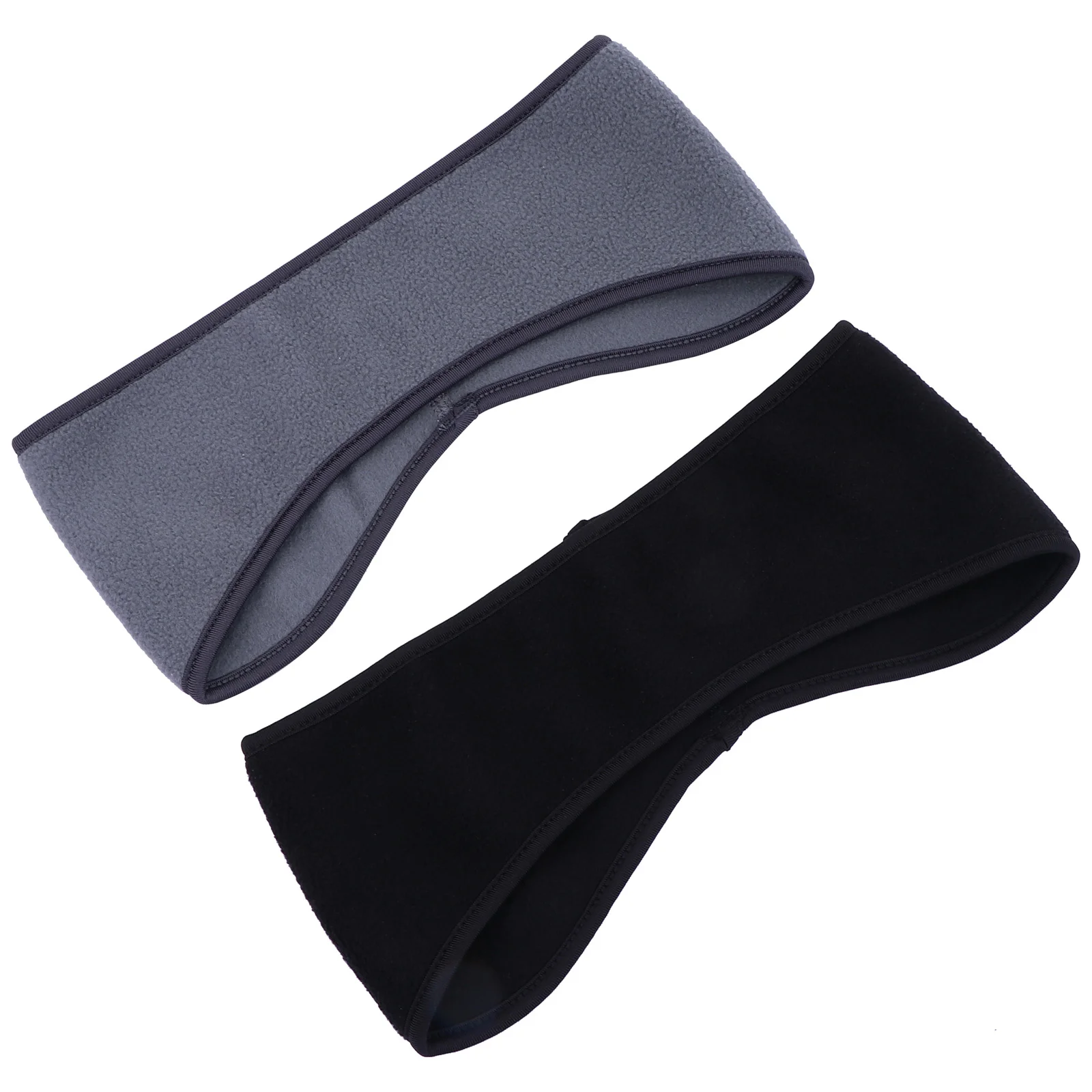 2 Pcs Polar Fleece Ear Headband Cold Weather Warmer Stretchy Running Muffs Sports Full Cover Ear Warmer Anti Cold