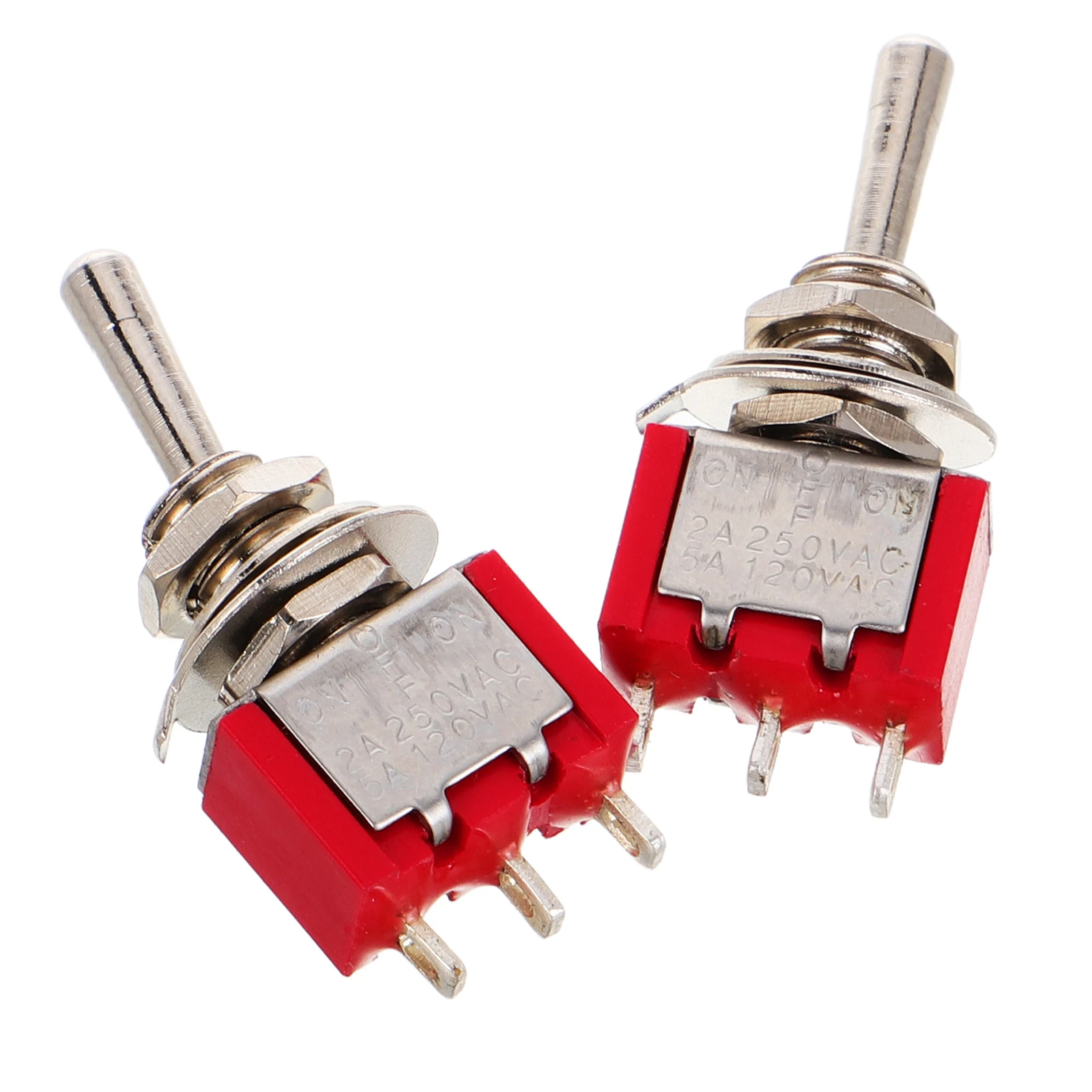 

2Pcs Toggle Switch MTS-102 Mini 3Pin 2Position Waterproof Copper Terminals Stainless Steel Guitar Accessories Small Compact