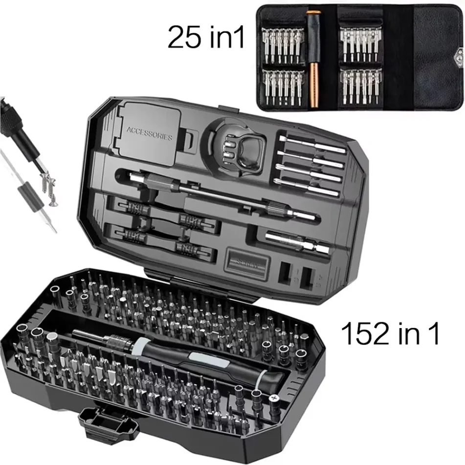 Precision Screwdriver Set, Laptop Tool Kit, 152/25 in 1 Professional Computer Screwdriver Repair Kit T5 T6 Torx Screwdriver