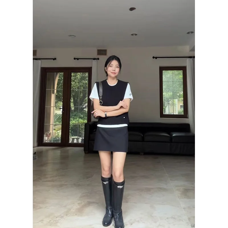 

Женский модный универсальный осенний топ Co99 из шерстяной смеси с круглым вырезом, повседневный, для работы, стандартной длины, нейлон, акрил, шерсть