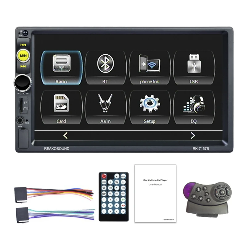 

2DIN Car Radio 7 Inch Bluetooth With Carplay Autoradio Audio MP5 Player AUX FM Stereo MP5 Receiver