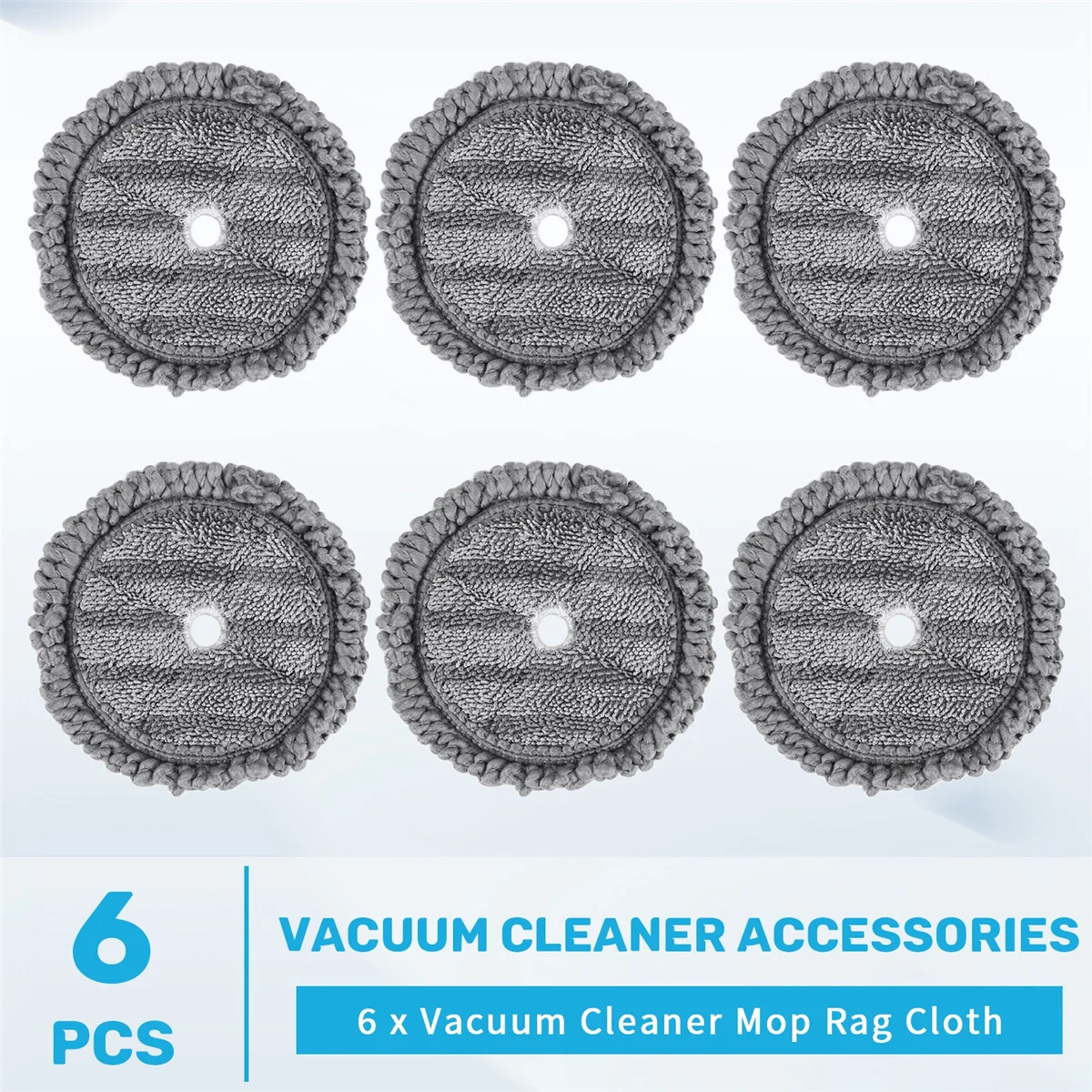 XFDE 6Pcs Replacement Mop Pads Rags for LG A9 Steam Mop Cloth Vacuum Cleaner Robot Mopping Machine Cleaning Cloth Spare Parts