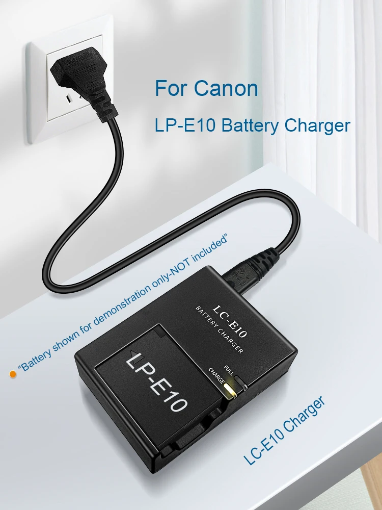 Ładowarka LP-E10 do aparatu Canon 1100D 1200D 1300D 1500D Rebel T3 T5 T6 T7 T100 3000D 4000D 2000D X80 X90 — zdjęcie produktu 7