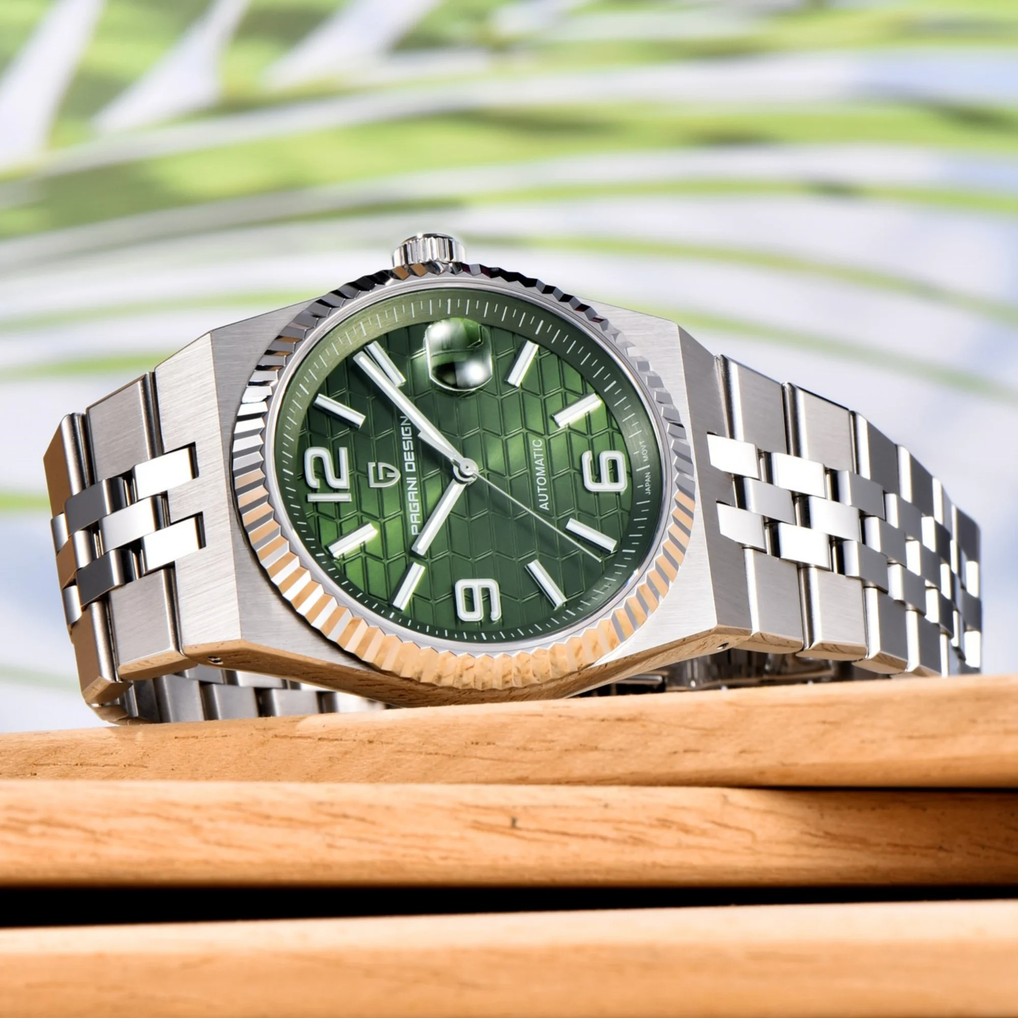 PAGANI DESIGN 2025 ساعة ميكانيكية جديدة للرجال ميوتا 8215 ريترو الأعمال الياقوت الزجاج مضيئة الفولاذ المقاوم للصدأ Reloj Hombre