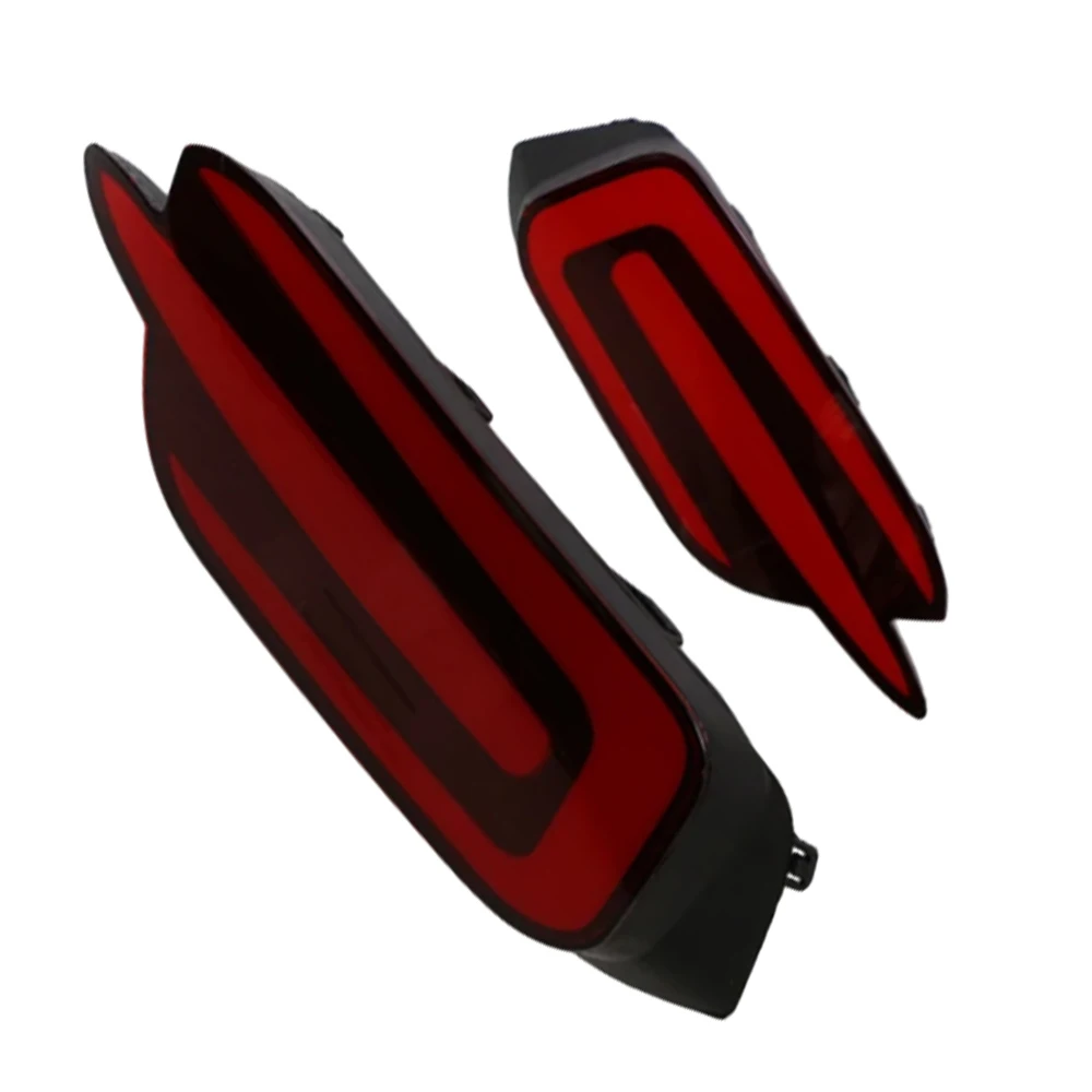 2 قطعة LED الضوء الخلفي لهوندا سيفيك 2016 2017 2018 سيارة LED المصد الخلفي ضوء الذيل عاكس الفرامل الضباب مصباح بدوره إشارة #6