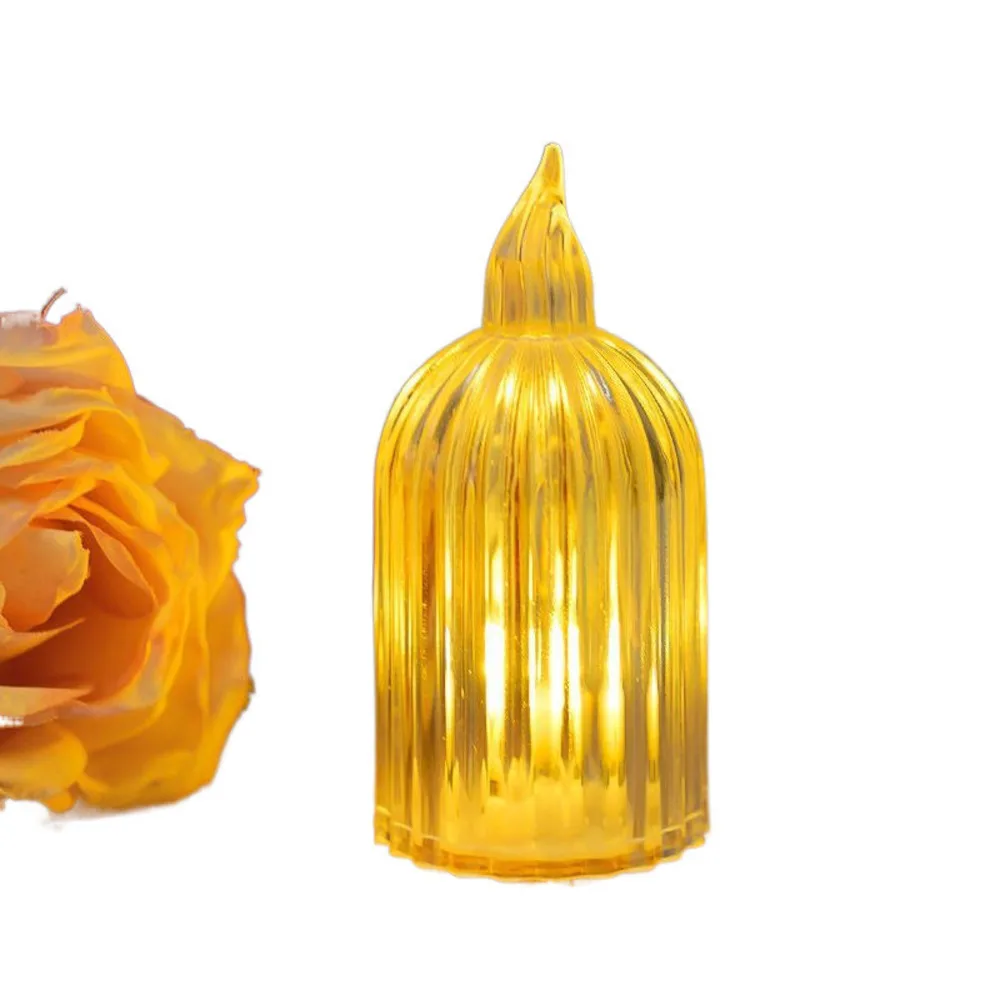 Creative Round Candy Candle Light with Real Crystal Decorative Bedside Lamp for Birthday Gift Romantic Home Decor