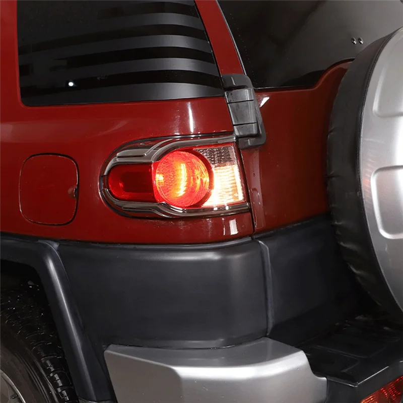 A11F-4 Pcs Silver Tail Light Cover Decorative Cover Protective Cover For Toyota FJ Cruiser 07-21 Decoration Accessories