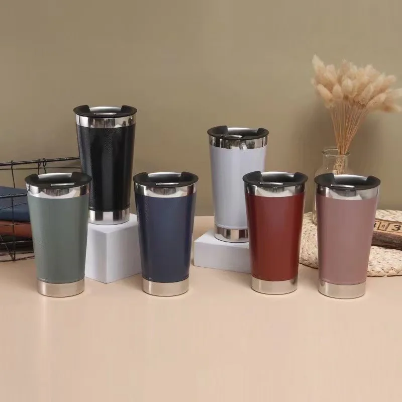 

Stainless steel vacuum beer cup double layer with bottle opener stainless steel thermos flask spray source factory