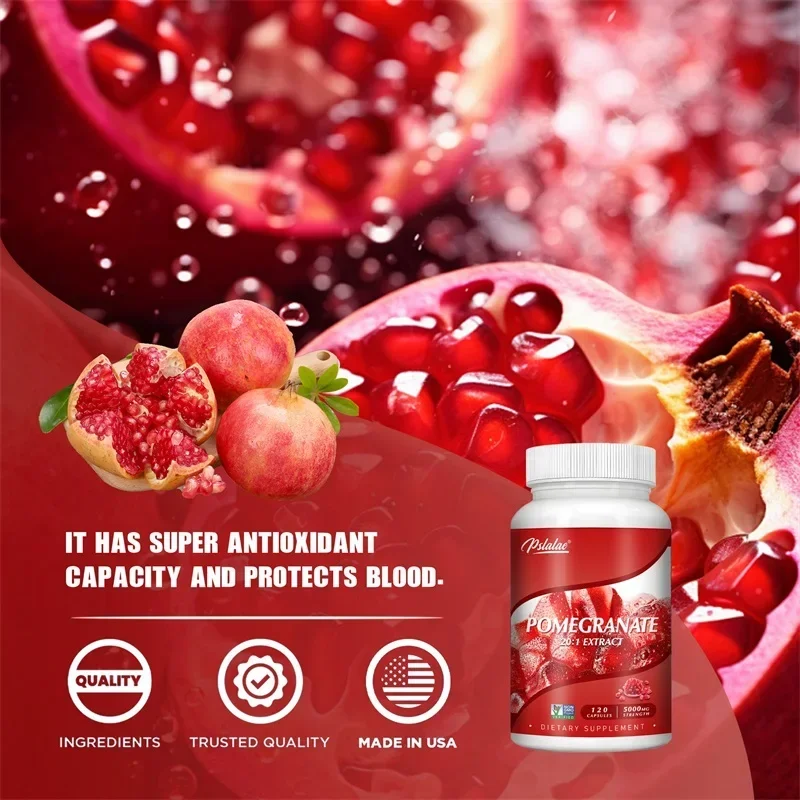 Pomegranate - Supports Heart, Joint, Bone & Brain Health, Antioxidant, Made in The USA