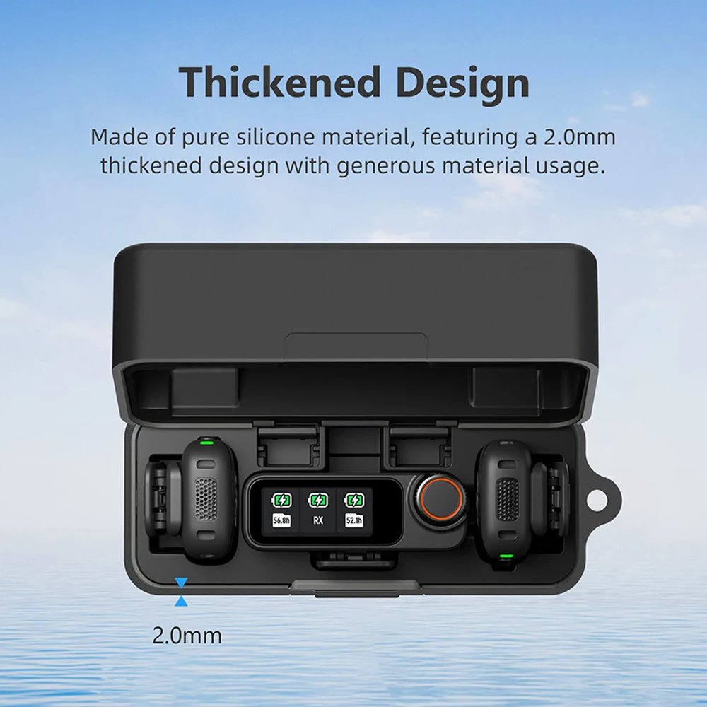 Silicone Microphone Charging Soft Case Protective Cover Dust-proof And Shock-Absorbing For DJI Mic 3 Case Spart Parts Accessory