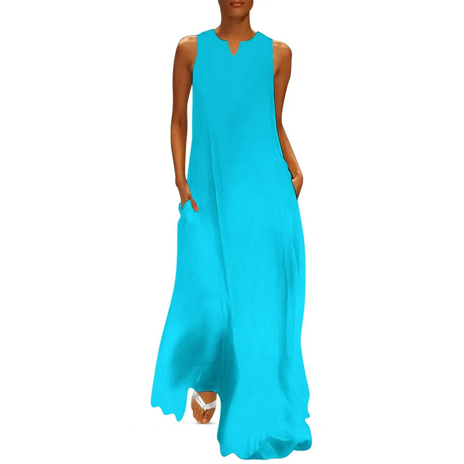 

Neon Blue Long Dress sexy dress bandage dress for woman