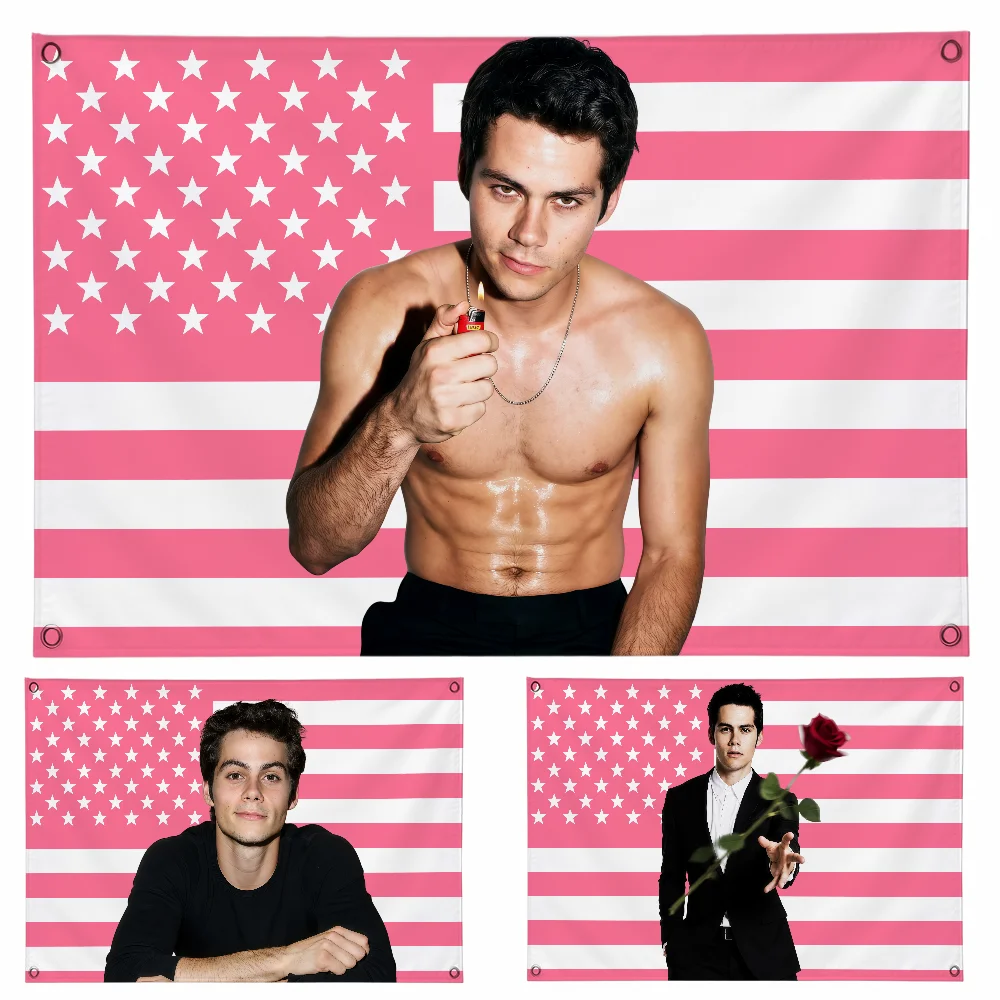 Dylan O'Brien Flag Flag Room Dorm Camp Party Bar Wall Hogar Home Decor Banner Wall Hanging