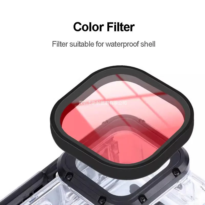 （not used for original）For GoPro Hero 12 11 10 9 Camera Waterproof Swimming Filter Red Pink Purple Dive Filter Diving