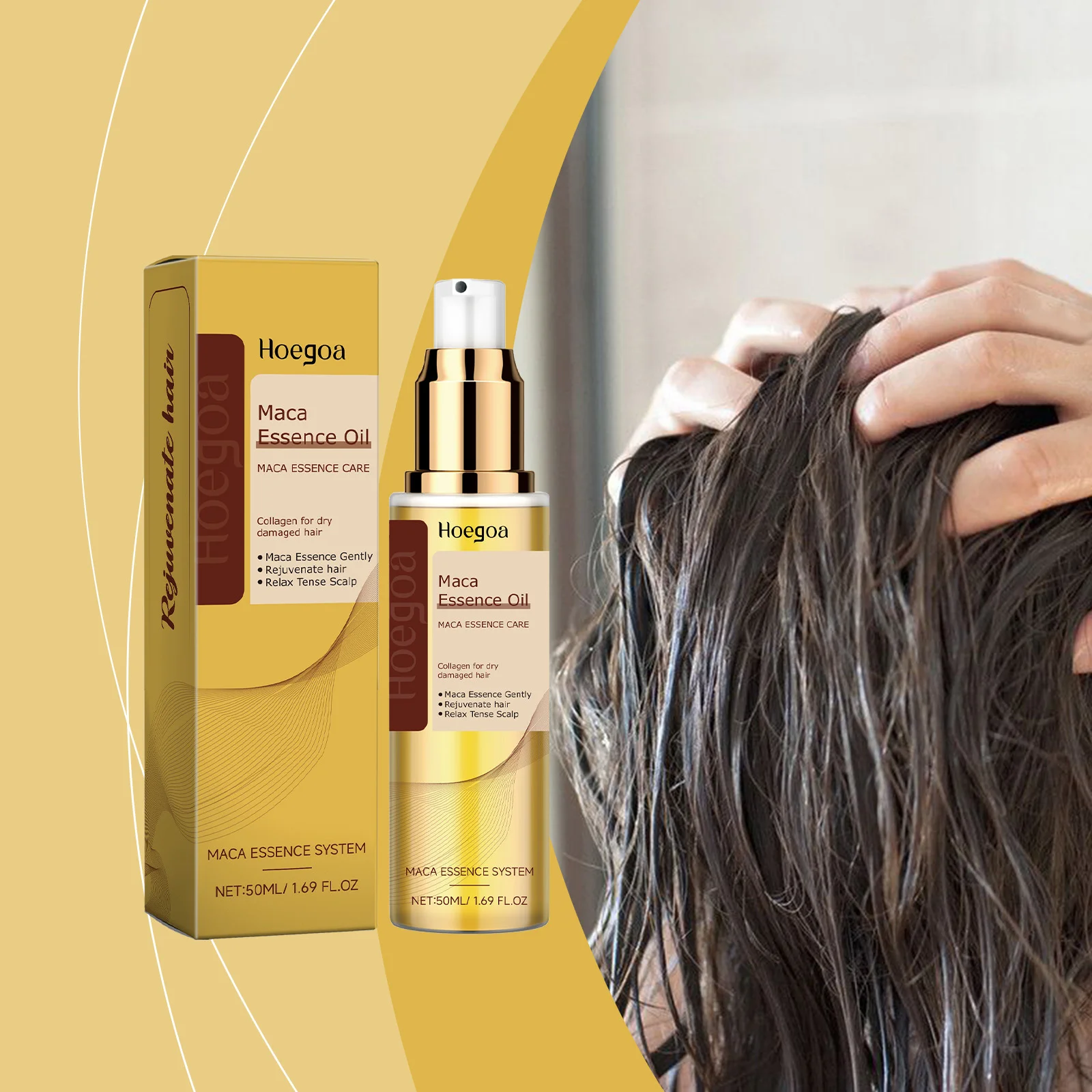 Pure Argan Oil Hair Essential Oil Preventing Hair Loss Nourishing Smoothing Dry Frizzy Multi-functional Argan Hair Care Product