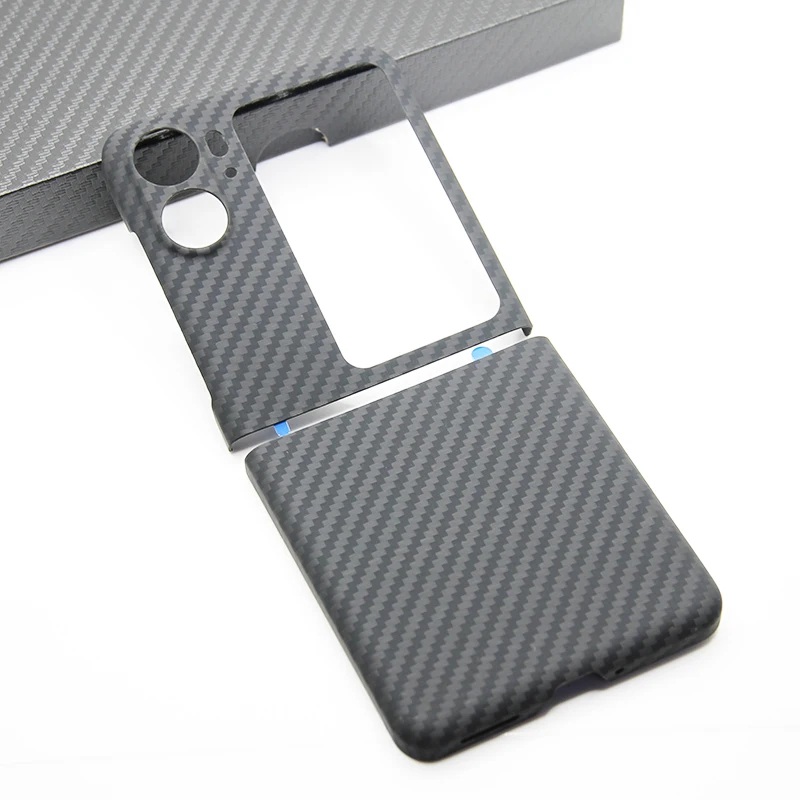 ZXKE Carbon fiber phone case for OPPO Find N2flip light Thin High-strength aramid fiber protective shell