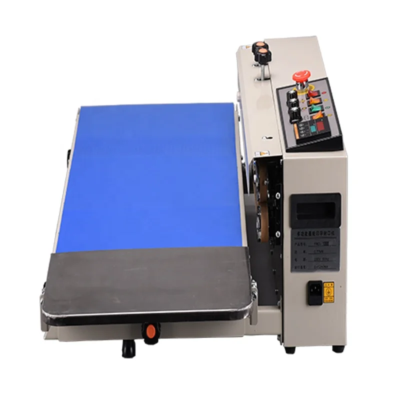 

FR-1000(W) 400mm Width Conveyor Ink Wheel Plastic Foil Bag Horizontal Sealing Machine Electric Painting Continuous Band Sealer