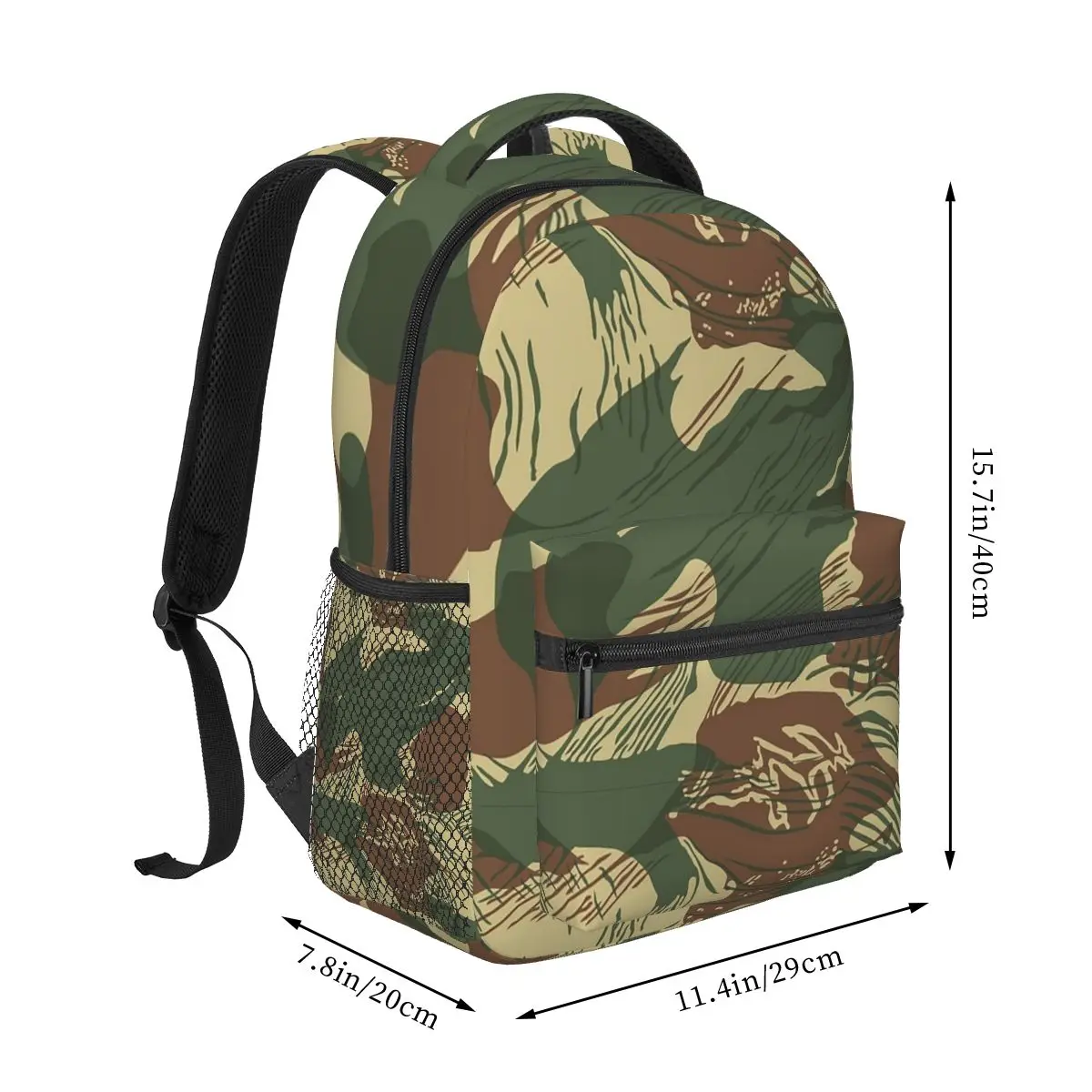 Rhodesian Brush Stroke Camouflage Backpacks Boys Girls Bookbag Children School Bags Kids Rucksack Shoulder Bag Large Capacity