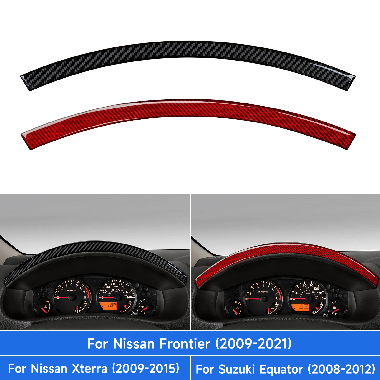 Carbon Fiber Interior Sticker. Car Dashboard Speed Display Panel. For Nissan Frontier Xterra. For Suzuki Equator Accessories.