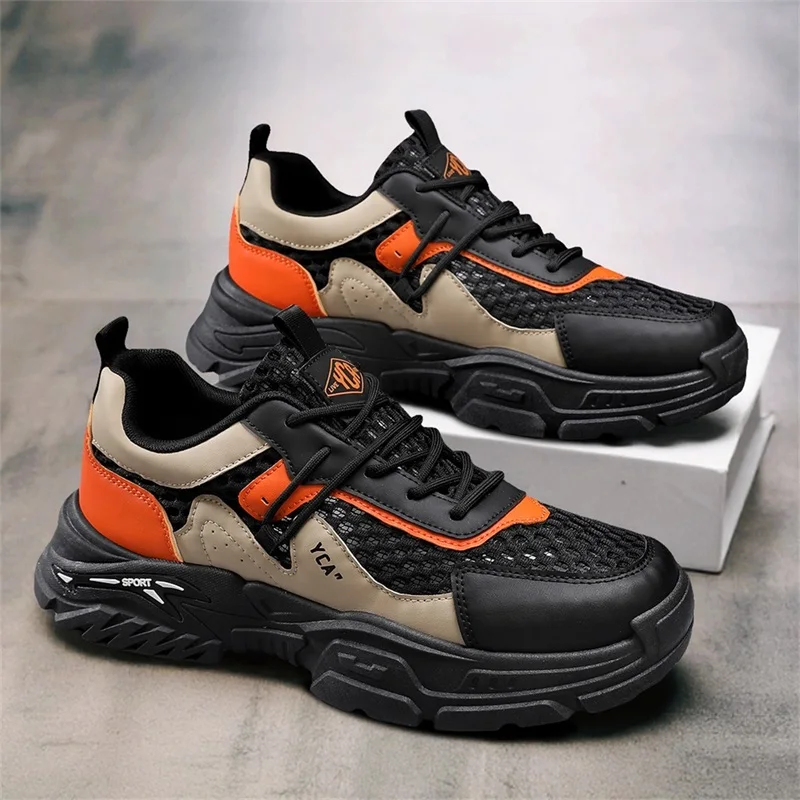 Men's mesh casual sneakers summer soft-sole anti-slip breathable outdoor running shoes fashion comfort light speed sports shoes