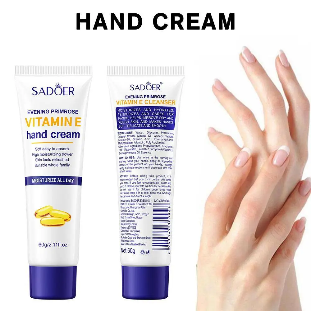SADOER Vitamin E Hand Cream Remove Wrinkles Eliminate Spots Winter Hand Skin Care Anti Chapping Moisturizing Whitening - Image 4
