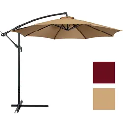 2/2.7/3M Parasol Sunshade Umbrella Cover UV Protection Waterproof Outdoor Canopy Replaceable Cloth Without Stand