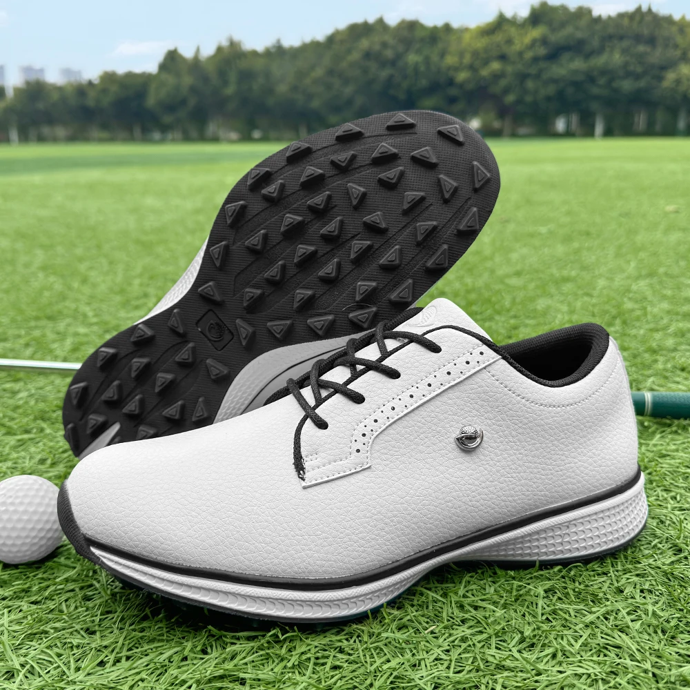 New  Four Seasons Lightweight Men Golf Shoes Microfiber Leather Waterproof Shock Absorb Non Slip Golf Training Shoes 39-49