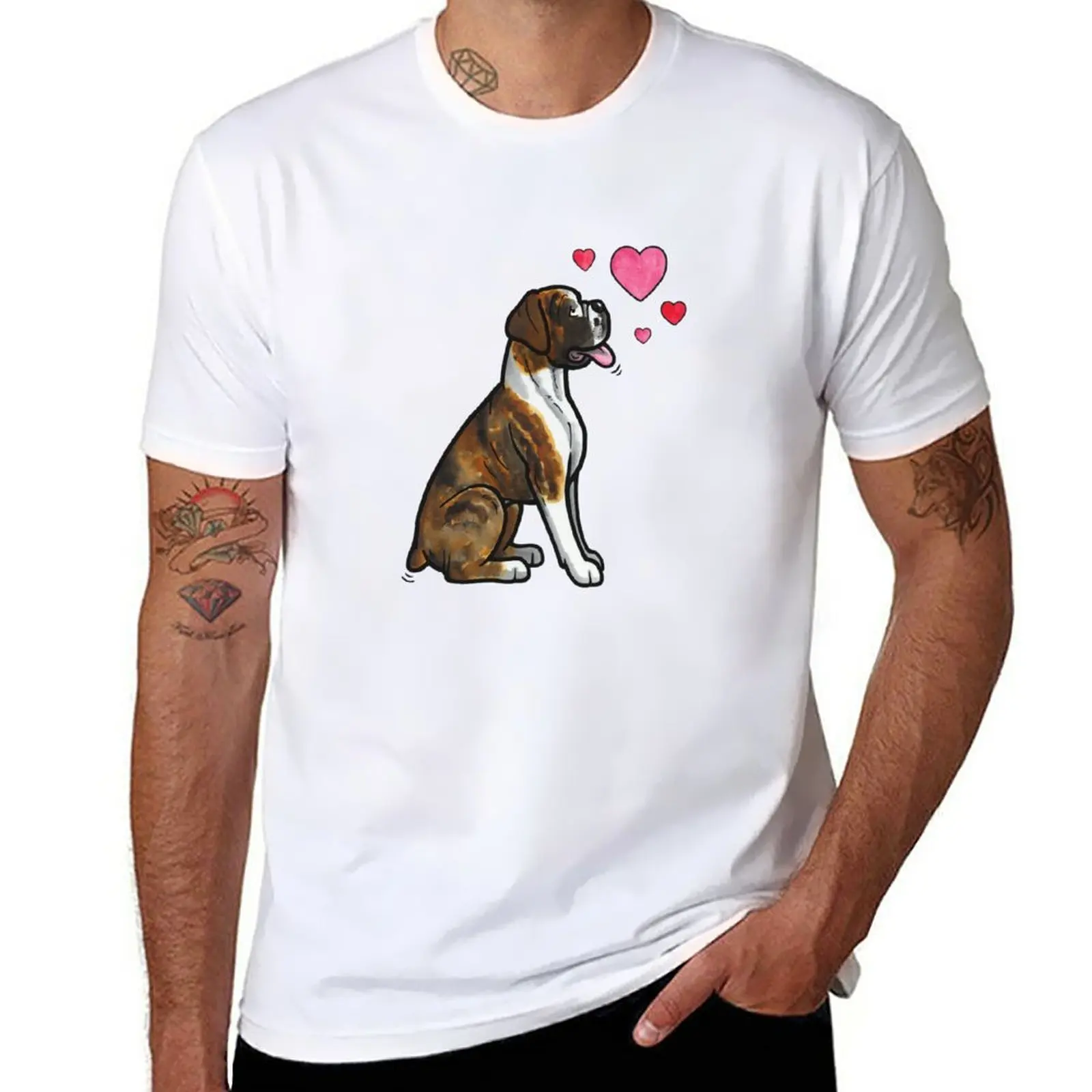 New Boxer love (brindle) T-Shirt cute clothes custom t shirt T-shirt short t shirt for men