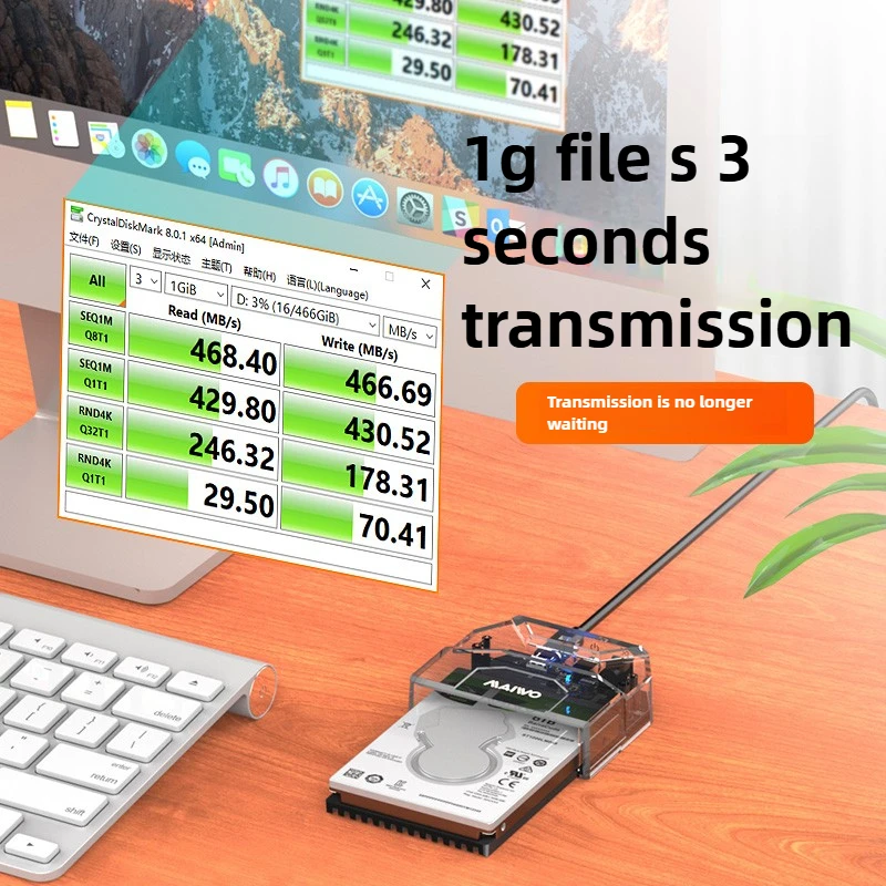 MAWIO 7-15Mm 2.5 ''Sata Mekanik SSD Kotak Hard Disk Seluler Cocok untuk File 1G Dalam 3 Detik Transmisi C KE Kabel Data