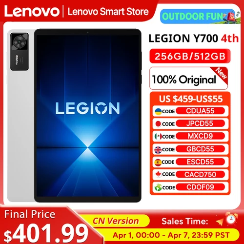 Imagen 1 del producto Lenovo Legion Y700 4th Gaming Tablet versión CN Snapdragon 8 Elite 8,8 pulgadas 3K 165Hz pantalla 7600mAh Android 15 Pad PC