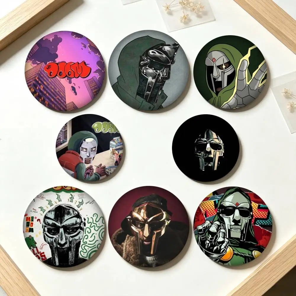 M-MF DOOM Mask Rapper  25 32 44 58 75mm Badges Personalized Round Brooches Pins Accessory Gift