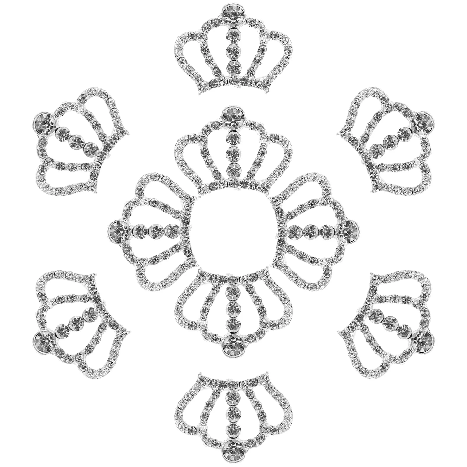 

10Pcs Crown Style Rhinestone Sparkling Diamante Embellishments for DIY Crafts Fashion Accessories Bag Hat Phone Case Decoration