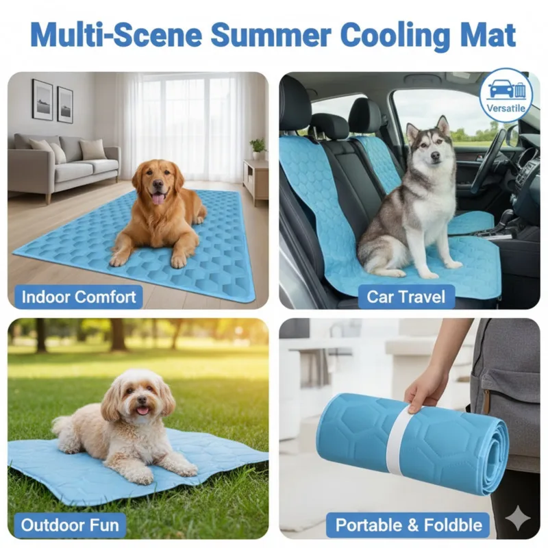 Waterproof Pet Cooling Mat Large Size Summer Cool Pad Dogs Cats Anti Heatstroke Non Stick Fur Pet Cooling Mat Easy Clean FUN New